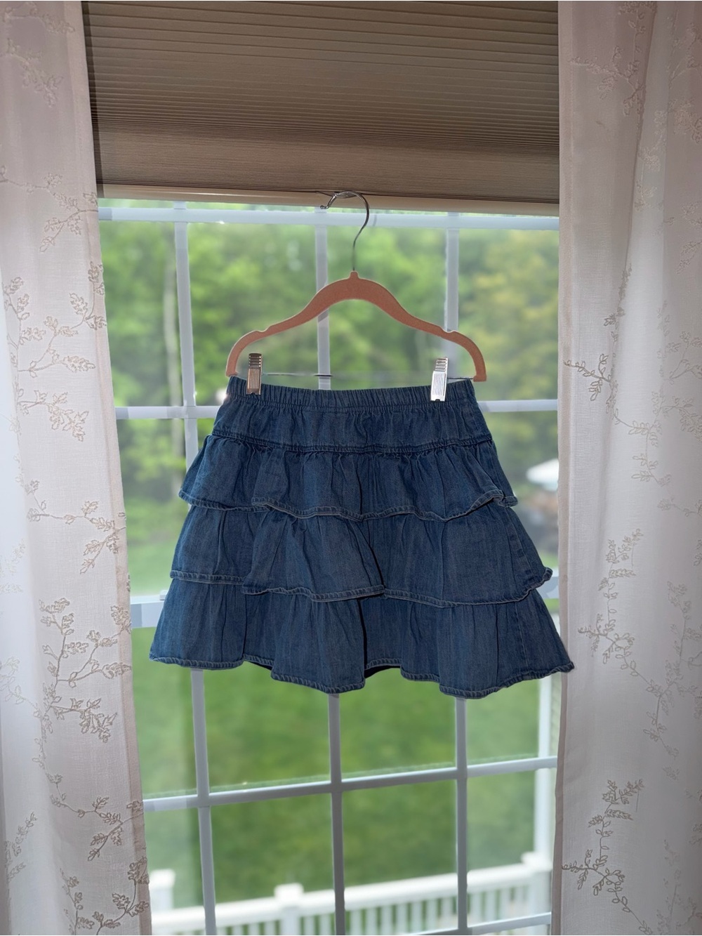 Hanna Andersson Dark Blue Tiered Denim Skirt
